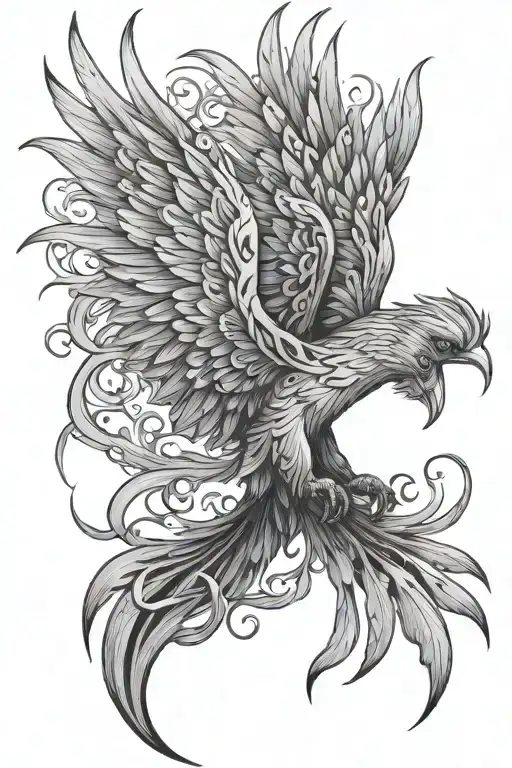 Firebird tattoo design idea