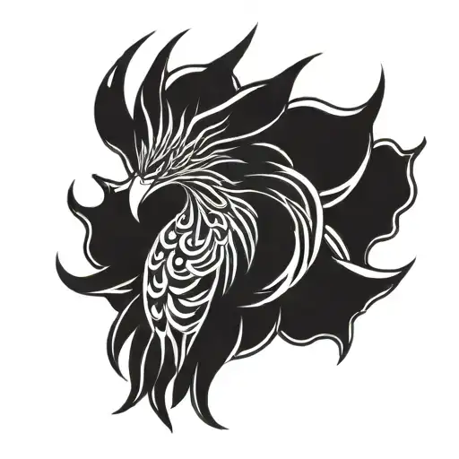 Firebird tattoo design idea