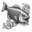 A fish inside a Bic lighter tattoo design idea