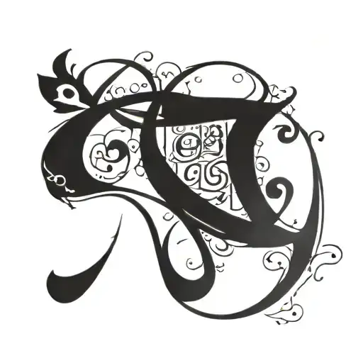 Incorporate the name 'Du Plessis' in Arabic calligraphy tattoo design idea