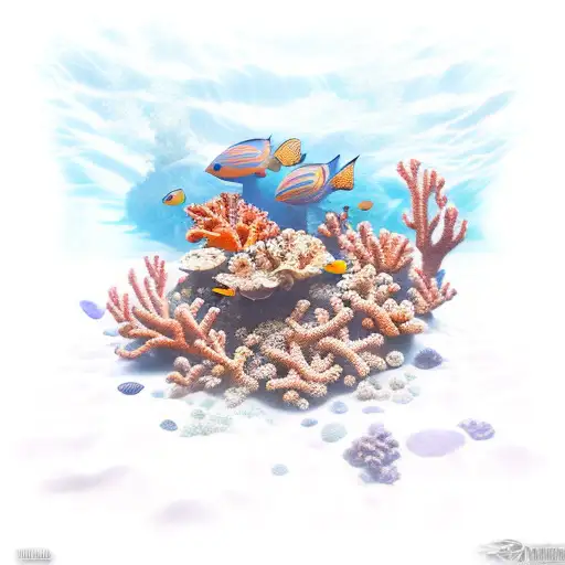 vibrant coral reefs tattoo design idea