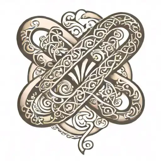 Infinity Symbol: Start with an infinity symbol, representing the eternal bond and enduring memory of Shannon. The infini tattoo design idea