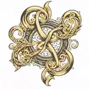 Infinity Symbol: Start with an infinity symbol, representing the eternal bond and enduring memory of Shannon. The infini tattoo design idea