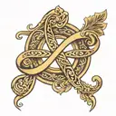 Infinity Symbol: Start with an infinity symbol, representing the eternal bond and enduring memory of Shannon. The infini tattoo design idea