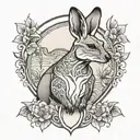 kangaroo tattoo design idea