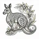 kangaroo tattoo design idea