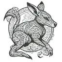 kangaroo tattoo design idea