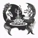 pisces and libra tattoo design idea