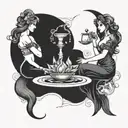 pisces and libra tattoo design idea