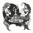 pisces and libra tattoo design idea