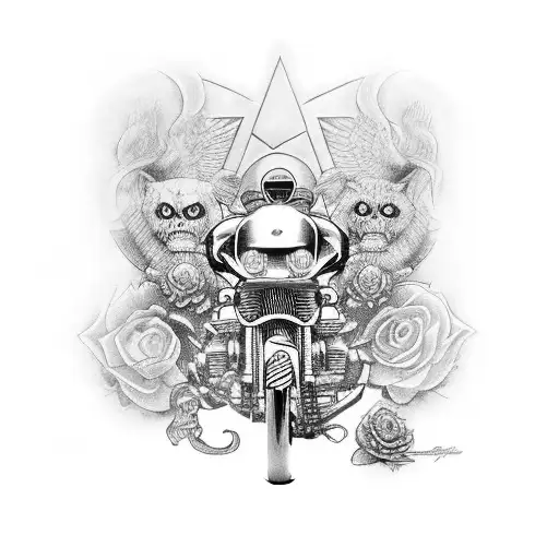 harley davidson tattoo design idea
