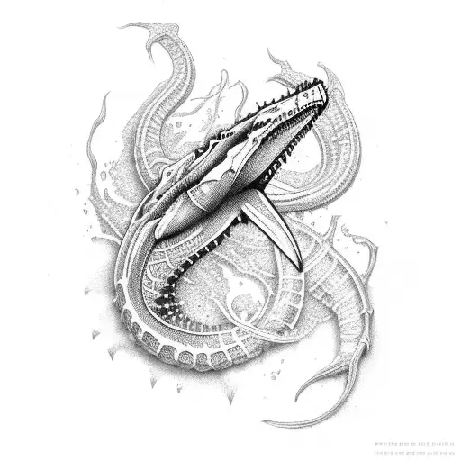 leviathan cross tattoo design idea