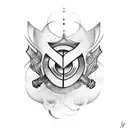 Arm tattoo with rune and mysterious design tattoo design idea