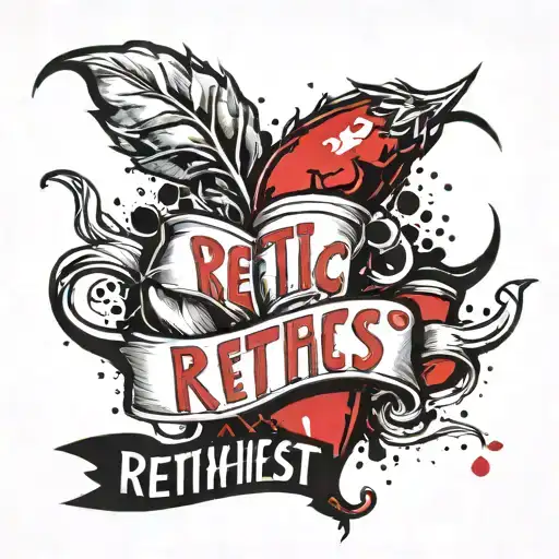 Radish with lettering "Rettichfest" tattoo design idea