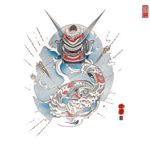 Gurren laggan left hand tattoo design idea