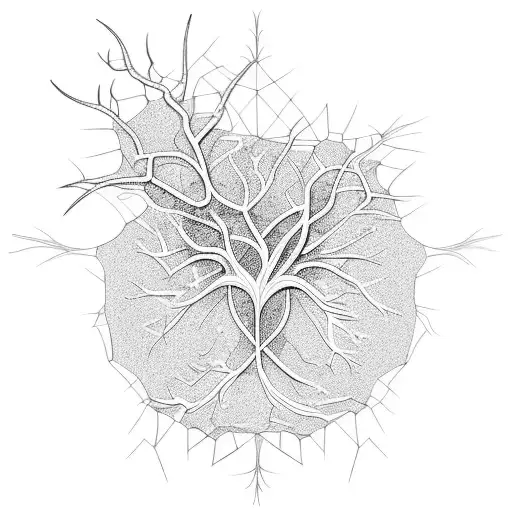 cool neuron tattoo design idea