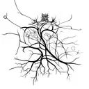 cool neuron tattoo design idea