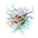 cool neuron tattoo design idea