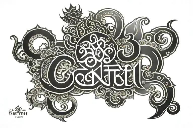 gaytri mantra written in Sanskrit tattoo design idea