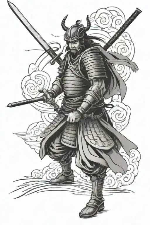 japanese samurai tattoo design idea
