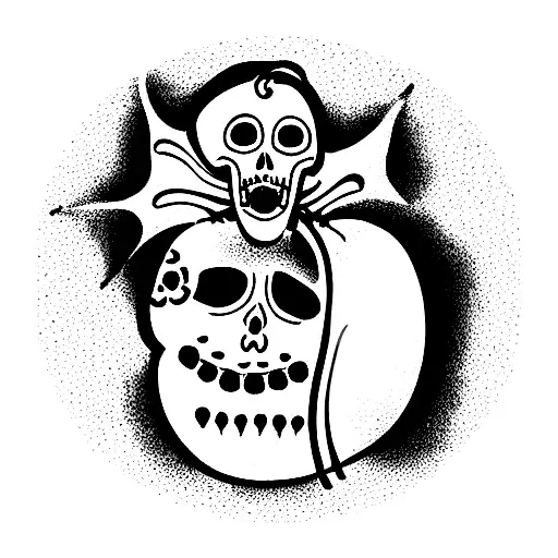 memento mori catrina tattoo design idea