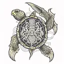 Navy Turtel Shellback tattoo design idea