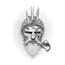 Grec man stoicisme  tattoo design idea