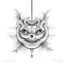 lantern reversed tattoo design idea