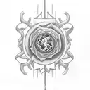 lantern reversed tattoo design idea