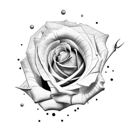 roses coming out of something that represents mental illness tattoo design idea