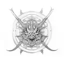 Samurai, Dragon  tattoo design idea