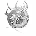 Samurai, Dragon  tattoo design idea