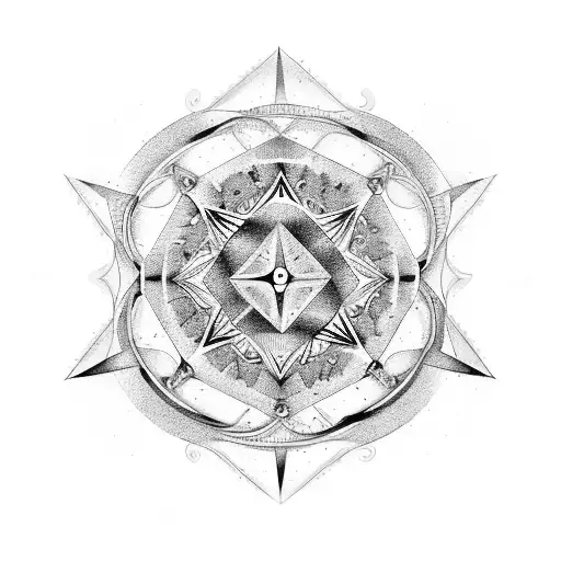 Gemini Mandala tattoo design idea