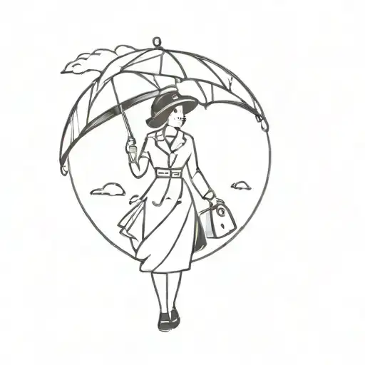 Mary Poppins tattoo design idea