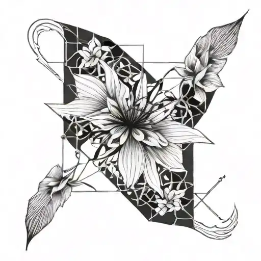 Fall of Icarus and Spider Lily tattoo design idea