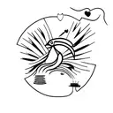 fishing hooks, hearts and palm tree tattoo design idea