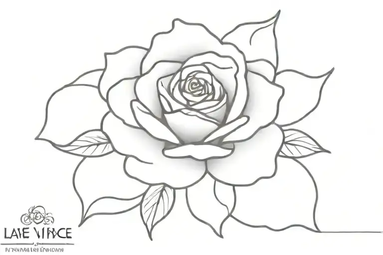 La vie en rose tattoo design idea