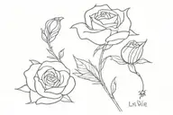 La vie en rose tattoo design idea