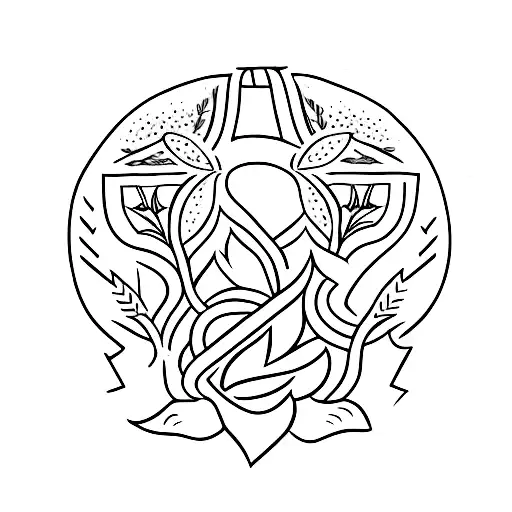 laurel wreath tattoo design idea
