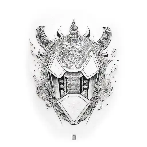 jhin mask tattoo design idea