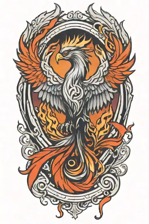 sigma male symbol pheonix rising Phoenix from fire tattoo design idea