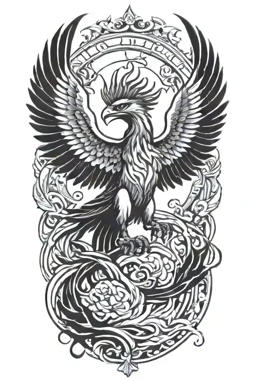 sigma male symbol pheonix rising 1996 tattoo design idea