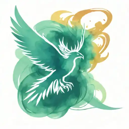 sigma male symbol pheonix rising Phoenix wings spread bright tattoo design idea