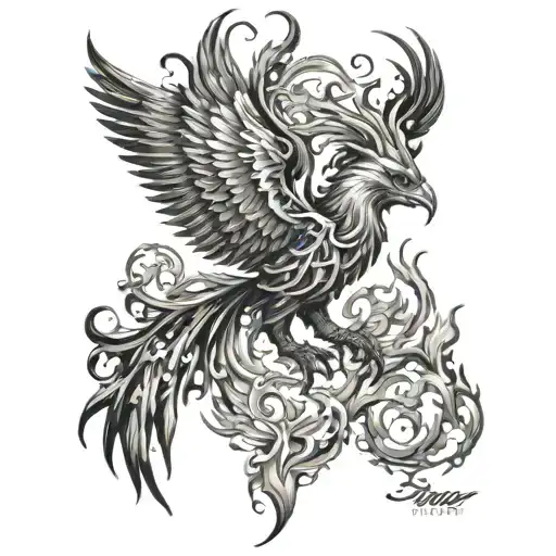 sigma male symbol pheonix rising Phoenix from fire tattoo design idea