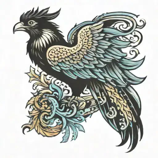 sigma male symbol, pheonix rising tattoo design idea