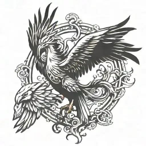 sigma male symbol, pheonix rising tattoo design idea