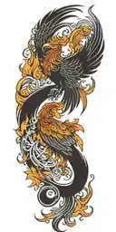 sigma male symbol pheonix rising Phoenix from fire tattoo design idea