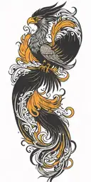 sigma male symbol pheonix rising Phoenix from fire tattoo design idea