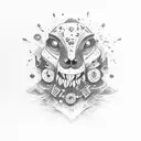 Written text: Be Good. Be Kind. Be Awesome with splashes of colour around and through the text. tattoo design idea