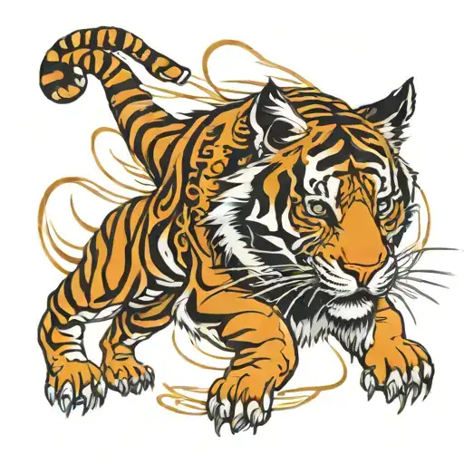welding tiger tattoo design idea